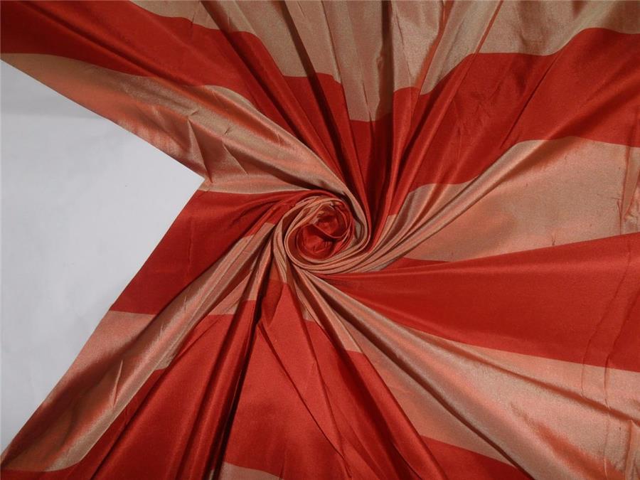 Yellow Red 058 Silk Taffeta Plaids & Stripes