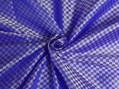 Silk Brocade FABRIC Indigo Blue With Silver COLOR 44" WIDE BRO394[2]