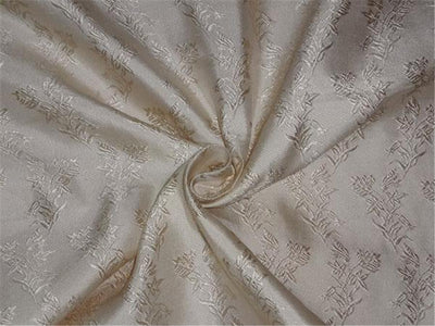 SILK TAFFETTA CREAM COLOR JACQUARD 54" WIDE  TAFJ23