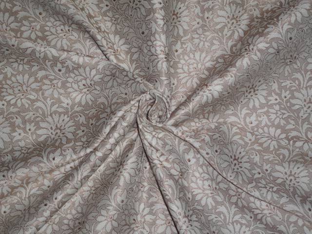 Silk Brocade fabric Beige,Ivory and Metallic Gold Color 44" WIDE BRO394[3]