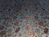 Brocade fabric powder blue and pink blue gold floral color 54" wide BRO849[3]