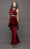 Iridescent Micro Velvet Red x Black Fabric ~ 44&quot; wide