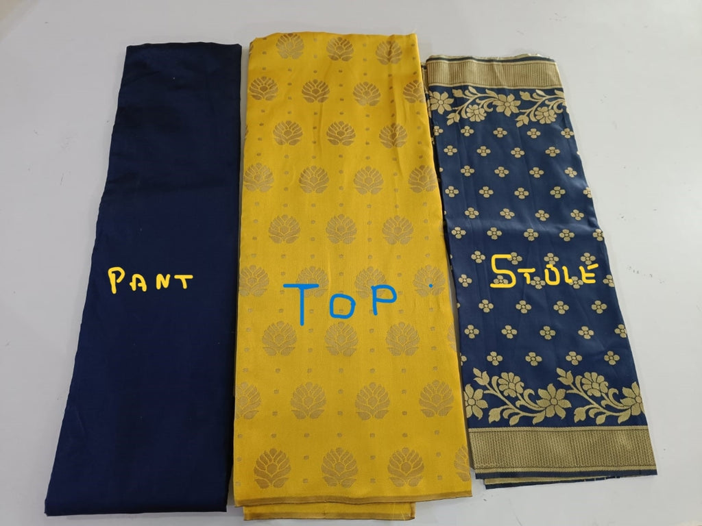 INDIAN SUIT set- TOP+PANT+STOLE fabric available in 2 styles