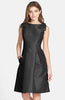100% pure silk dupioni fabric black x grey 54&quot;wide width slub MM20[4]