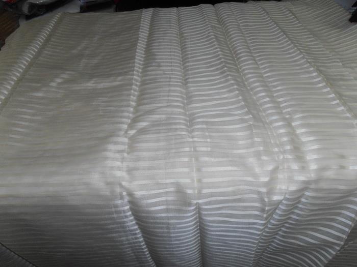 SILK ORGANZA FABRIC W/THIN SATIN STRIPES