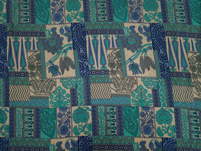Pure silk  crepe printed fabric 21 mm weight [8138]