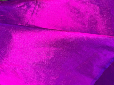 Pure SILK DUPIONI FABRIC two tone royal blue x hot pink color 54" wide DUP360[2]