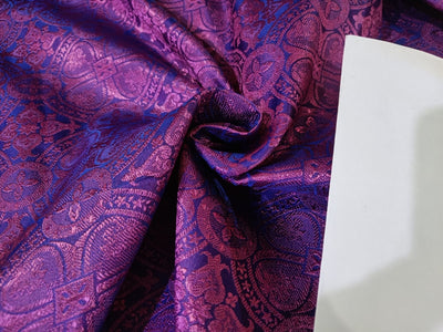 Silk Brocade Vestment Fabric PINKISH PURPLE X BLUE color 44" wide BRO73[1]