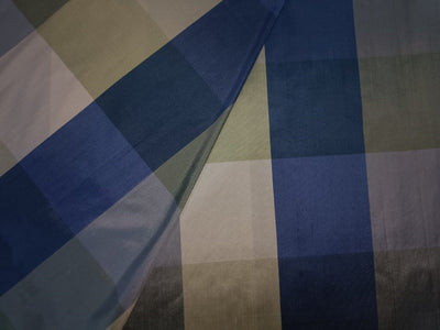 Multi color plaids silk dupioni fabric~ Width 54&quot;