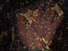 100% silk flat chiffon black color floral printed fabric 44" wide