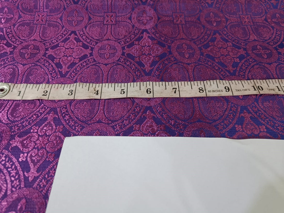 Silk Brocade Vestment Fabric PINKISH PURPLE X BLUE color 44" wide BRO73[1]