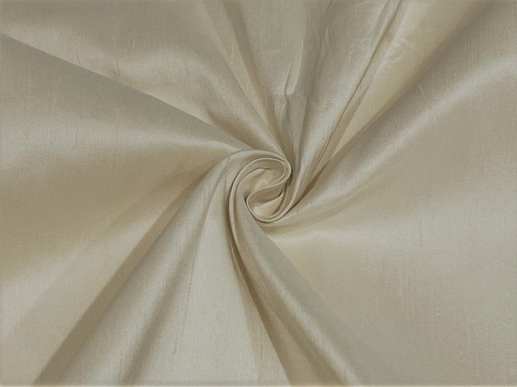 100% pure silk dupioni fabric IVORY TUSK COLOR 50.27 MOMME 54" wide with slubs