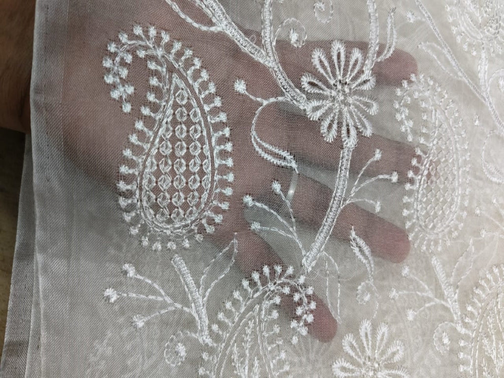 100% silk organza embroidery fabric 44&quot; wide available in 2 designs [11866/11867]