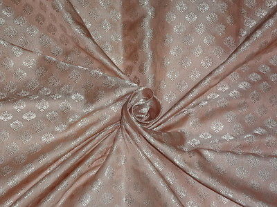 SILK BROCADE FABRIC Antique Pink COLOR 44" WIDE BRO385[4] SINGLE LENGTH 0.45 YARDS