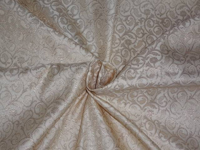 SILK BROCADE CREAM X GOLD COLOR 44" WIDE BRO404[3]