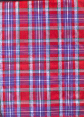 100% silk dupion red Scottish Tartan plaids 54&quot; wide