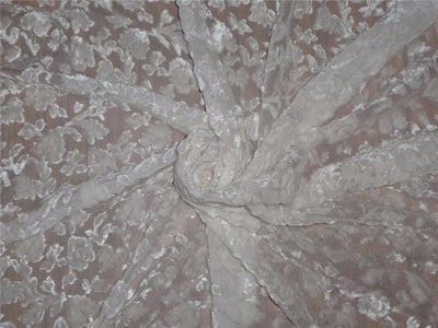 Natural Dyeable Devore Burnout Velvet fabric ~ 44&quot; wide