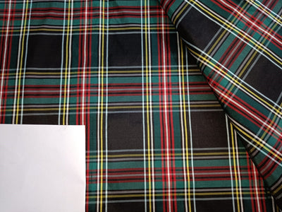 Silk Dupioni Scottish Tartan Check Fabric ~54" WIDE DUP#C12