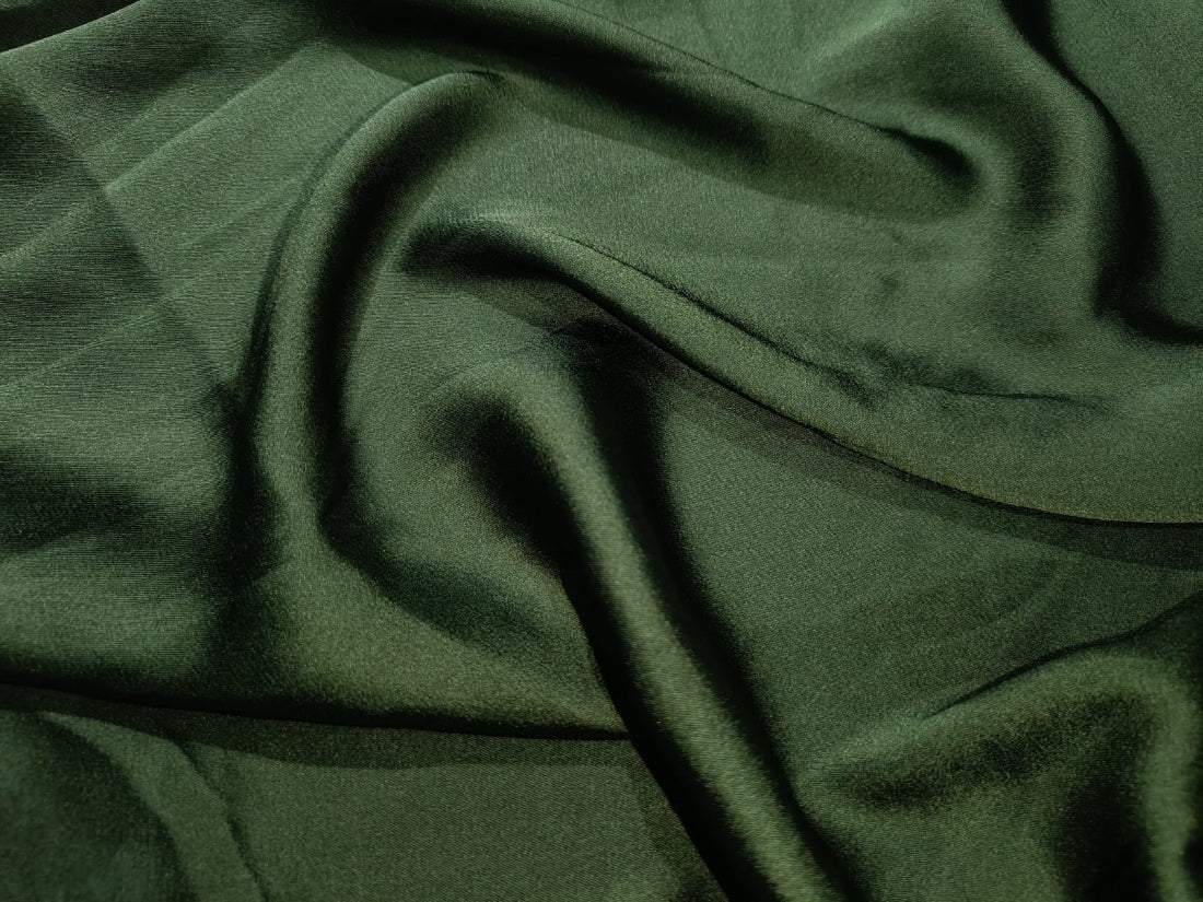 Viscose modal satin weave Bottle Green color fabric 44 wide.(66)