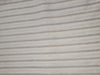 100% pure linen ivory with silver lurex stripe fabric 54&quot; wide