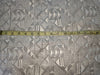 Chanderi silk Ivory Self Embroidered Fabric  44&quot; wide