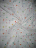 Cotton organdy printed fabric White &amp; Multi Color Dots 44 inches wide