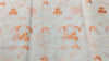 100 % Cotton organdy fabric floral peach colour embroidered~single length 2.70 yards 44&quot; wide[9223]