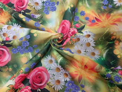 Micro Modal digital floral print 44" wide