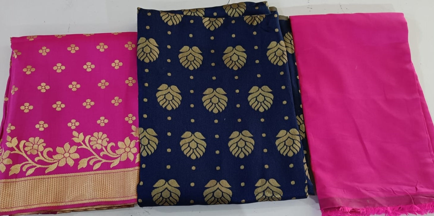 INDIAN SUIT set- TOP+PANT+STOLE fabric available in 2 styles