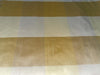 100% silk dupion fabric IVORY CREAM AND GOLD PLAIDS brown and gold ~ 54" wide DUPNEWC21[1]