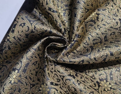 Silk Brocade fabri available in two designs green and red/ black and metallic gold color 44" wide BRO68