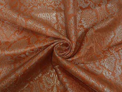 Brocade jacquard fabric 44" wide BRO832 available in 5 colors mango,orange,biscuit beige,pink and dusty orange