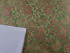 Silk Brocade fabric 44" wide BRO855 available in four colors [blue/light olive/rusty orange/pastel green]