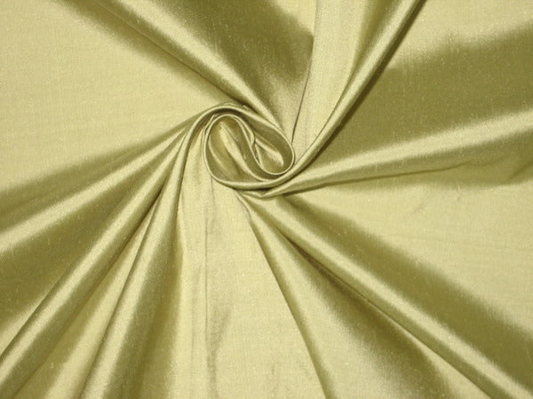 Pure SILK Dupioni FABRIC Light Olive Green 54&quot; *