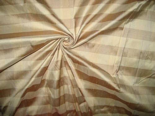 SILK Dupioni  Beige & Cream color plaids FABRIC 54&quot; wide