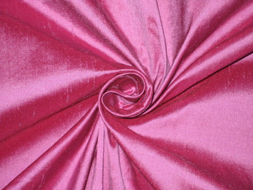 100% Pure SILK Dupion FABRIC Pink x Purple = Fuscia colour 54&quot; wide DUP#103[1]