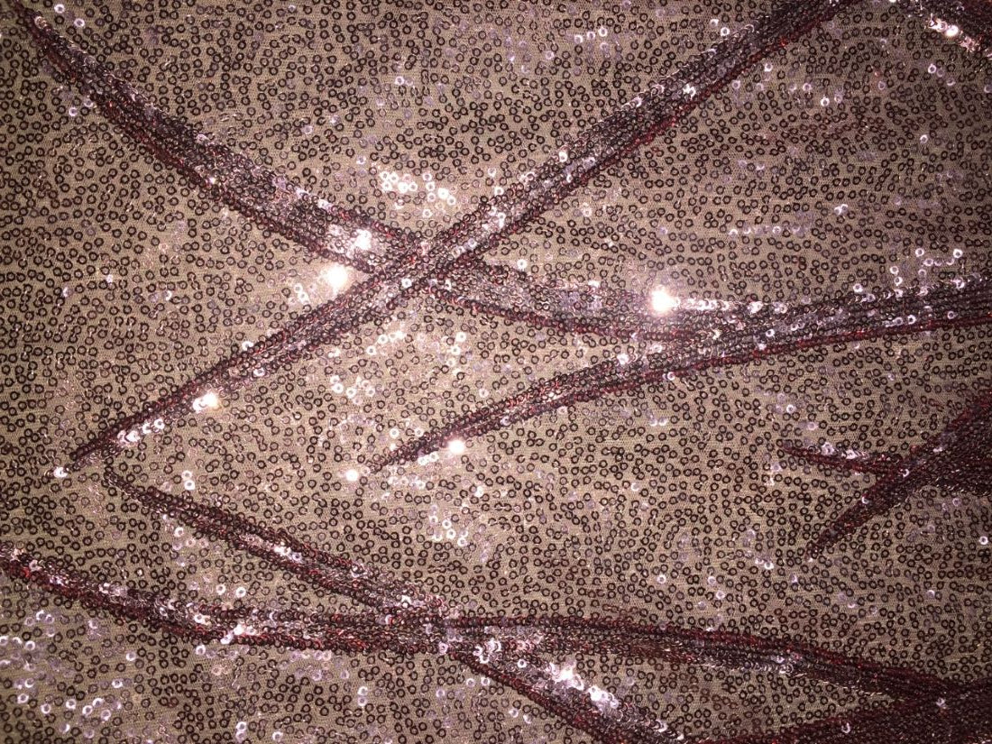 Lycra Net Fabric with Sequence onion pink color 58&quot; Wide