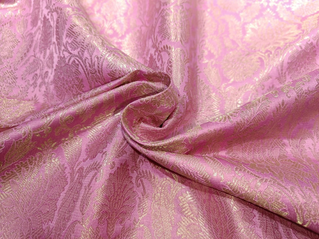 Brocade jacquard fabric 44" wide BRO832 available in 5 colors mango,orange,biscuit beige,pink and dusty orange