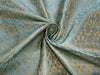 Brocade fabric powder blue and gold color 44" wide BRO849[1]