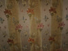 100% Silk Taffeta Jacquard Fabric  gold with floral jacquard stripes and floral embroidery  54" wide 74.70MOMME TAFJACNEW9