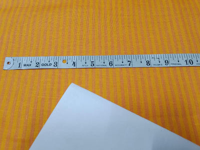 100% Linen Mango and Mustard stripe 60's Lea Fabric 58" wide [10558]