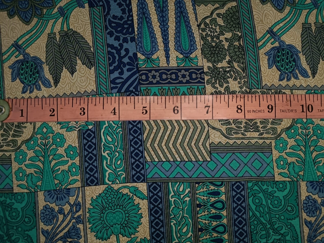 Pure silk  crepe printed fabric 21 mm weight [8138]