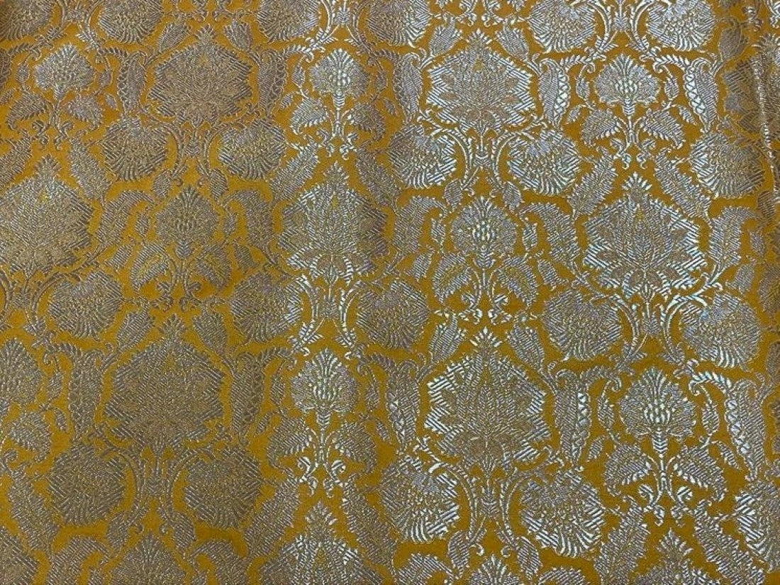 Brocade jacquard fabric 44" wide BRO832 available in 5 colors mango,orange,biscuit beige,pink and dusty orange