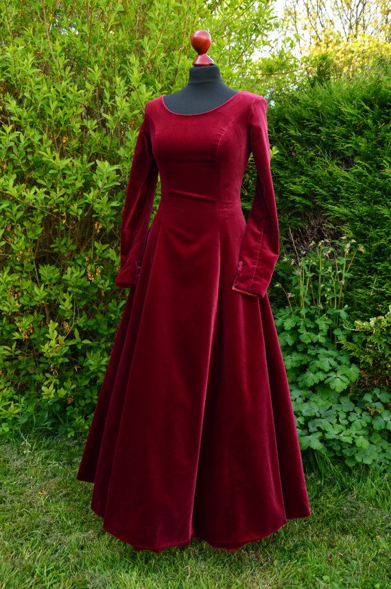 100% Cotton Velvet Dark Red Fabric 44