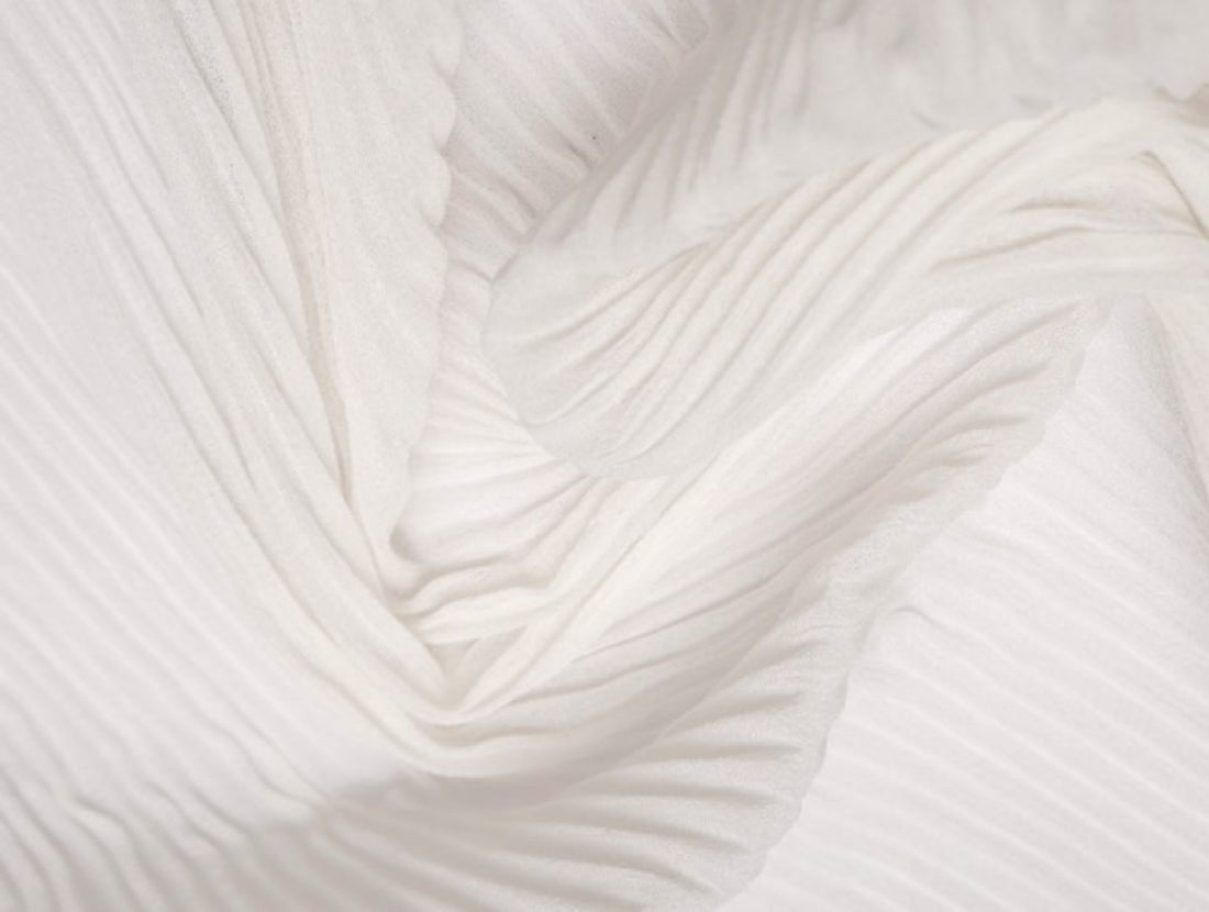 Polyester Pleated Georgette Fabric ~ 44&quot; wide.