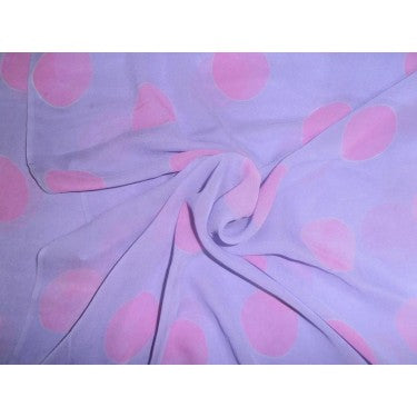 silk georgette polka dot printed 44&quot; wide