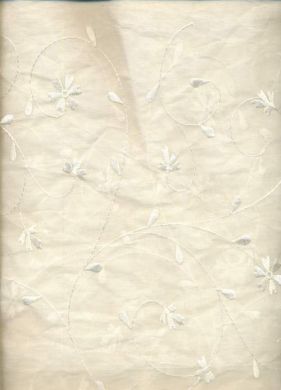 Exclusive ivory 100% cotton organdy fabric 44