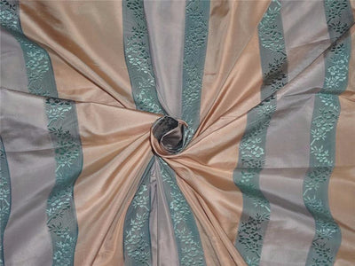 silk tafetta jacquard stripe blue /ivory single TAFSJ17[3]