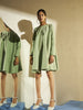 100% Pure Silk TAFFETA Green Fabric ~ 54&quot; wide.