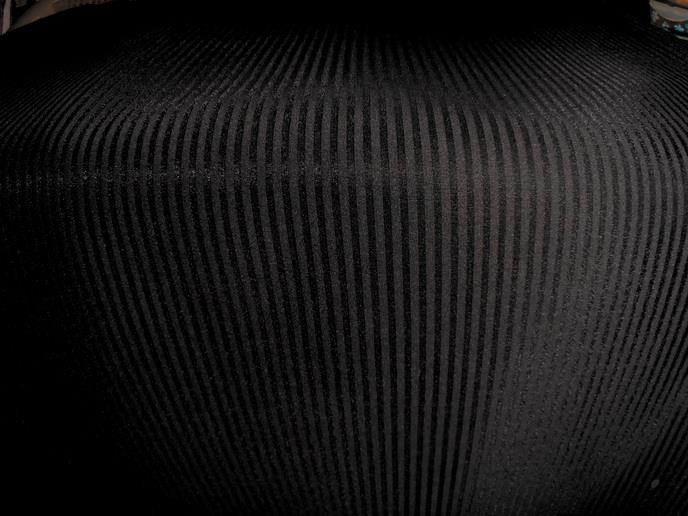 Black neoprene/ striped scuba thick fabric ~ 59&quot; wide.